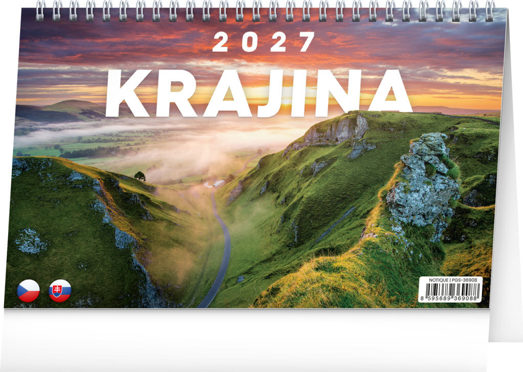 NOTIQUE Krajina CZ/SK 2027, 23,1 × 14,5 cm
