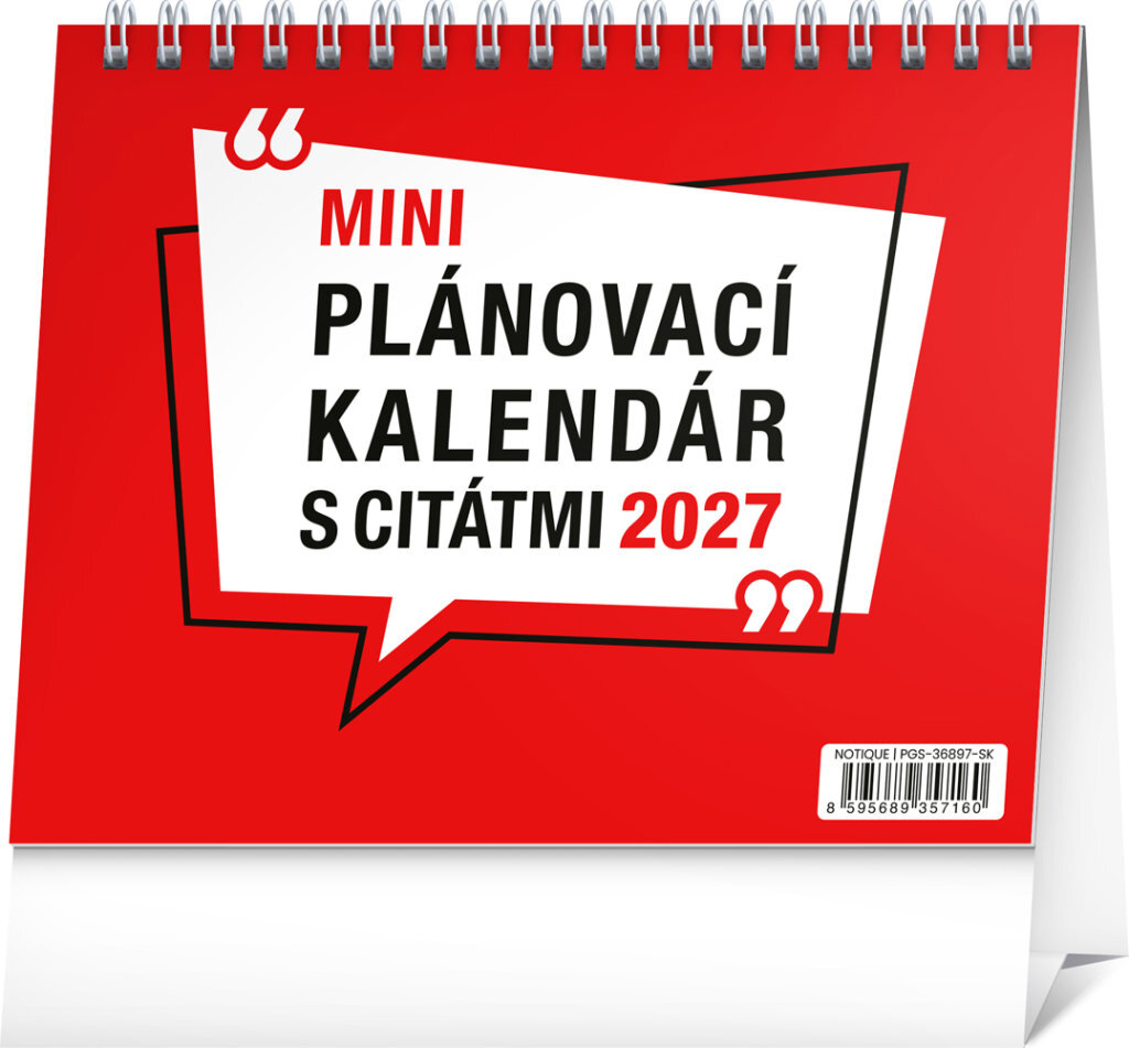 NOTIQUE Plánovací s citátmi 2027, 16,5 × 13 cm