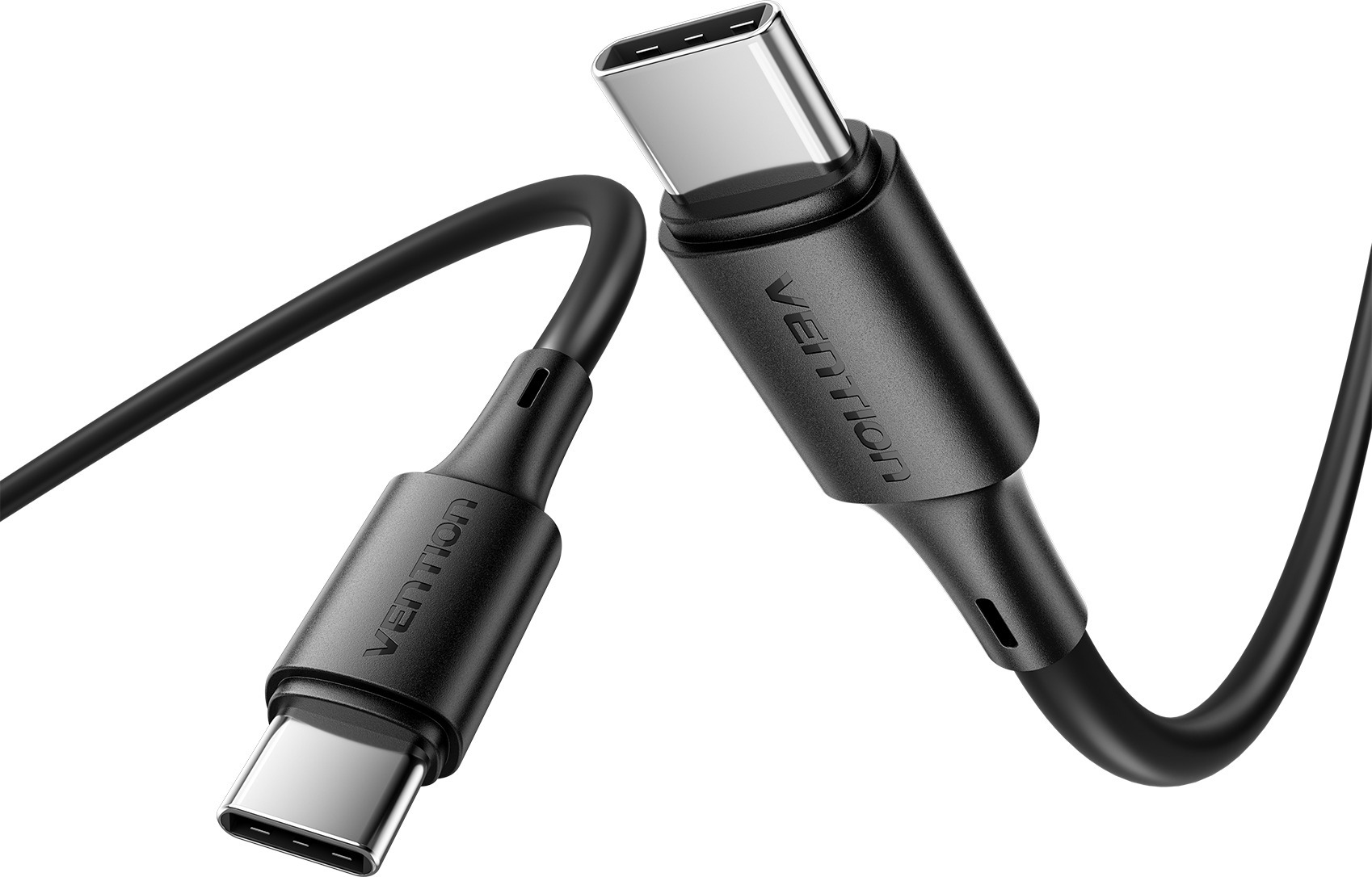 Vention USB 2.0 Type-C Male to Type-C Male 3A Cable Black 1,8 m PVC Type