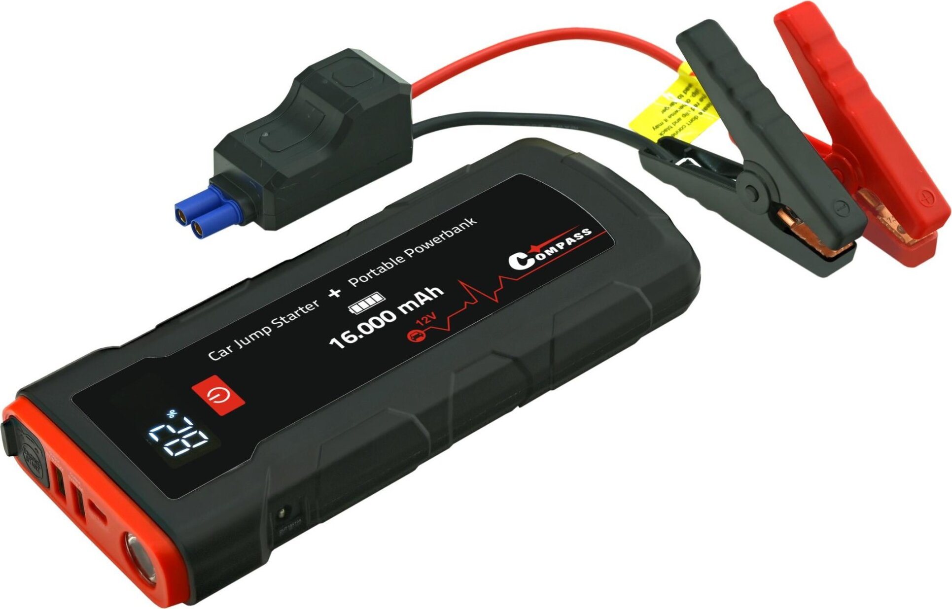 Compass Powerbanka s funkciou Smart Jump Starter, 16000 mAh, 2000 A