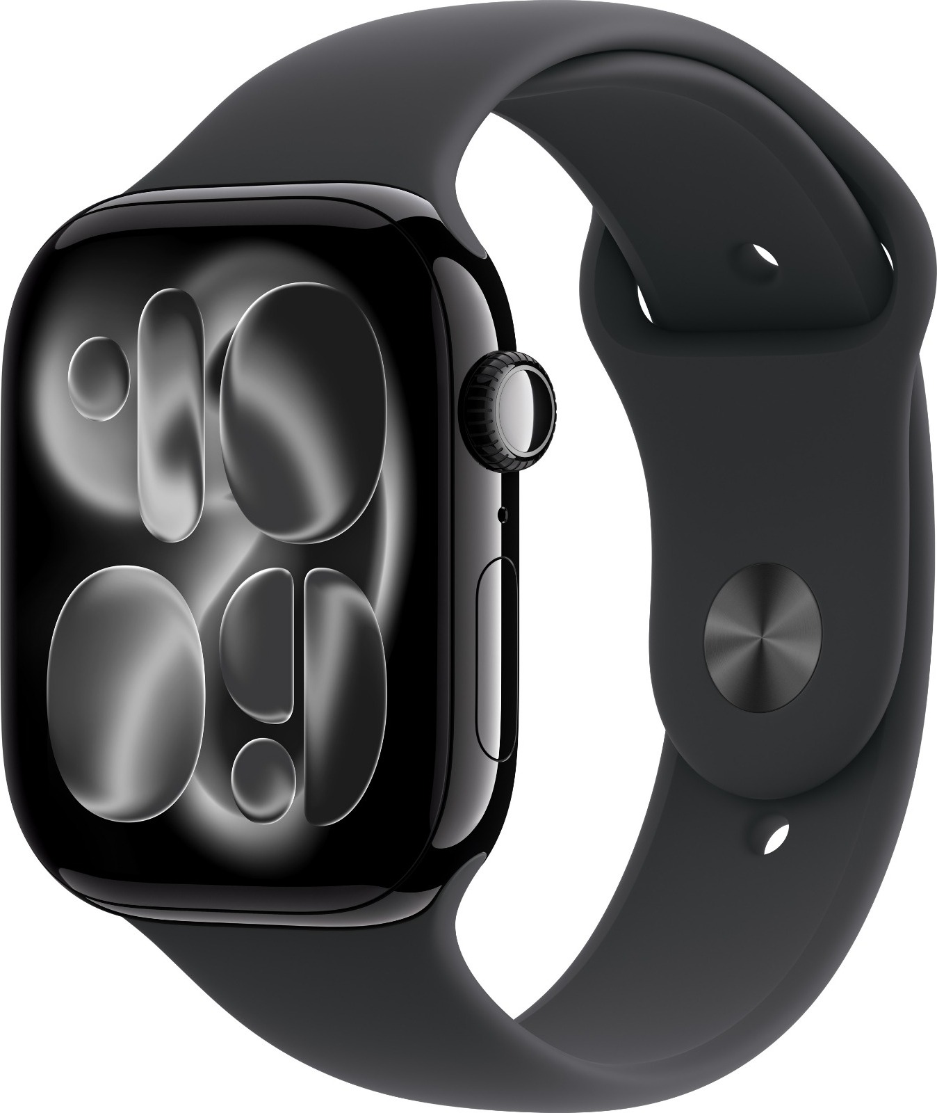 Apple Watch Series 11 Cellular 46 mm Klavírny čierny hliník s čiernym športovým remienkom – M/L