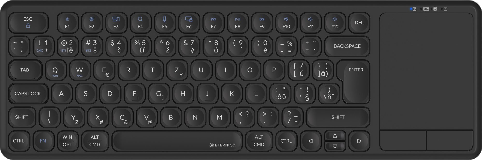 Eternico K200SB Wireless Touchpad čierna – CZ/SK