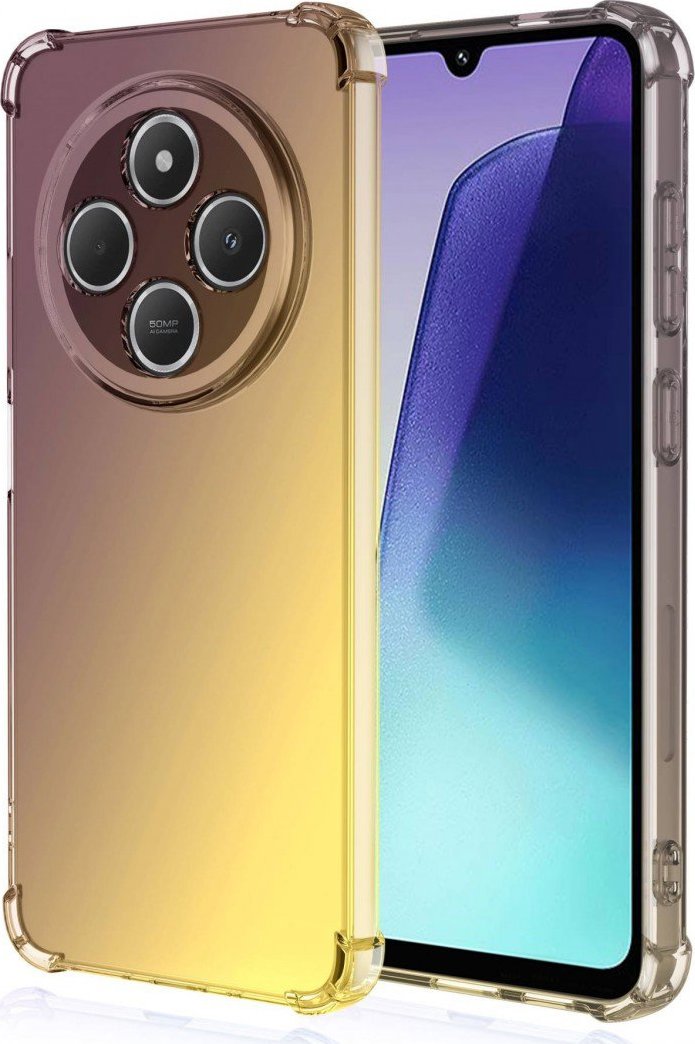 TopQ Kryt Xiaomi Redmi 14C Shock dúhový purpurovo-žltý 131180