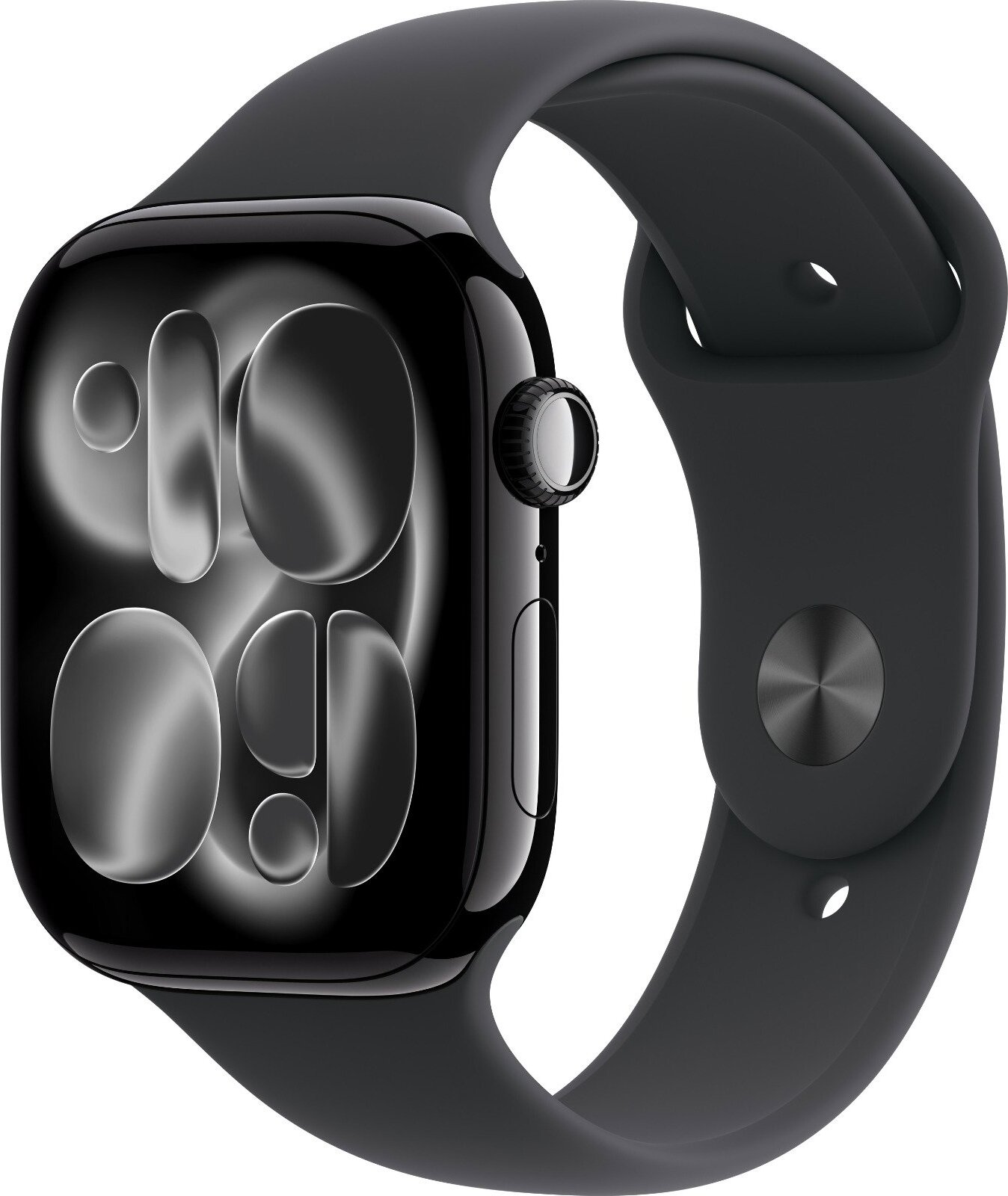 Apple Watch Series 11 Cellular 46 mm Klavírny čierny hliník s čiernym športovým remienkom – S/M