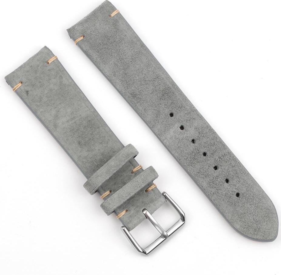 BStrap Suede Leather Universal Quick Release 18 mm, gray