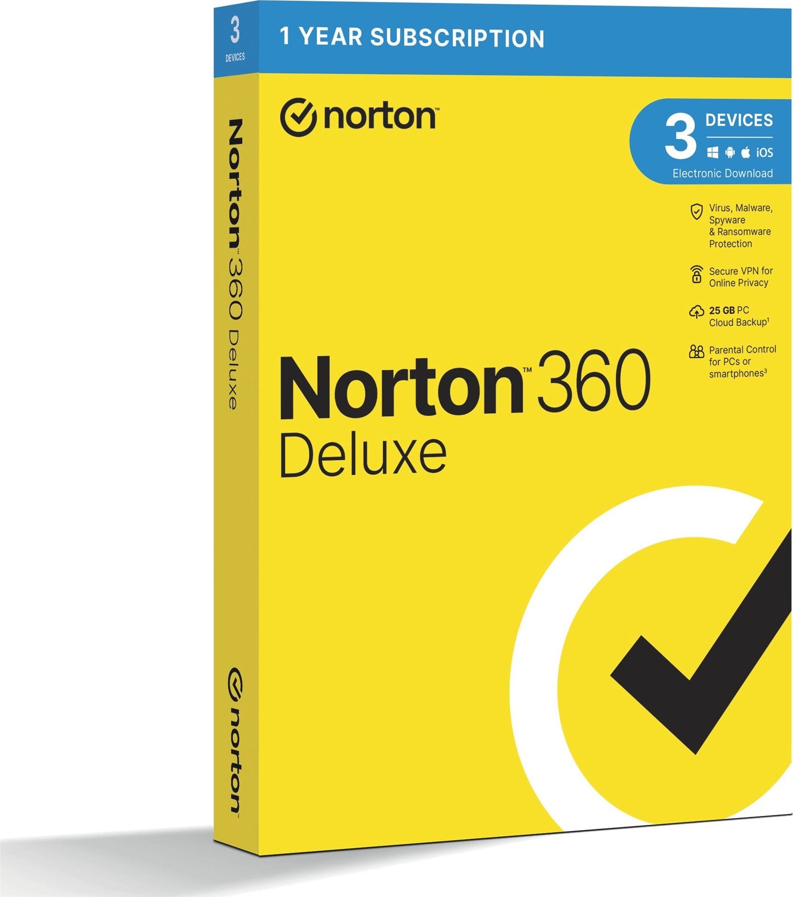Norton 360 Deluxe 25GB, 1 používateľ, 3 zariadenia, 12 mesiacov (elektronická licencia)
