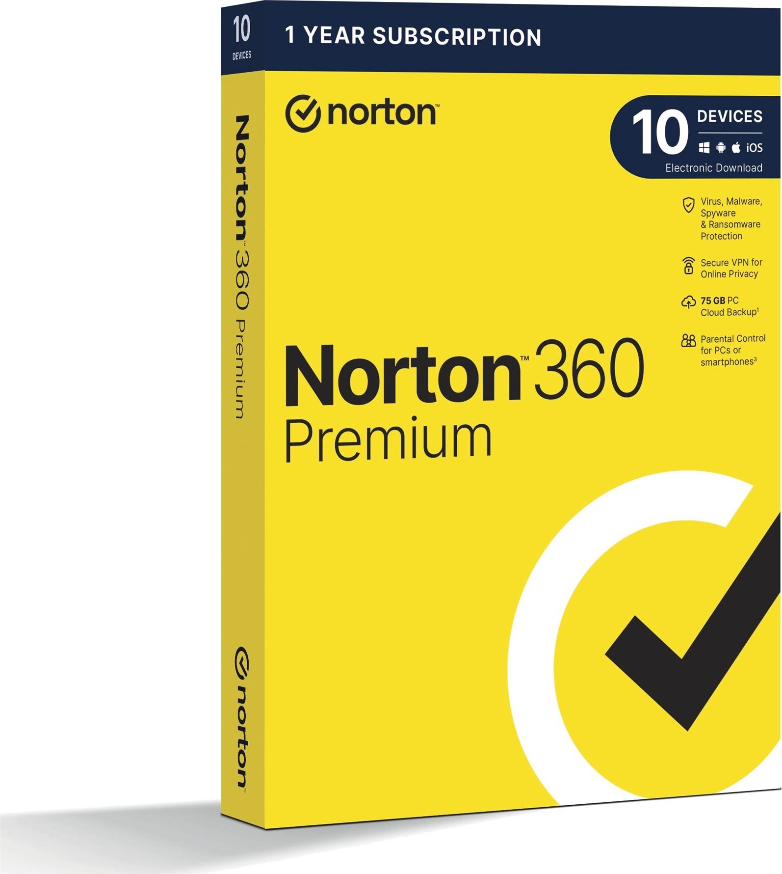 Norton 360 Premium 75GB, 1 používateľ, 10 zariadení, 12 mesiacov (elektronická licencia)
