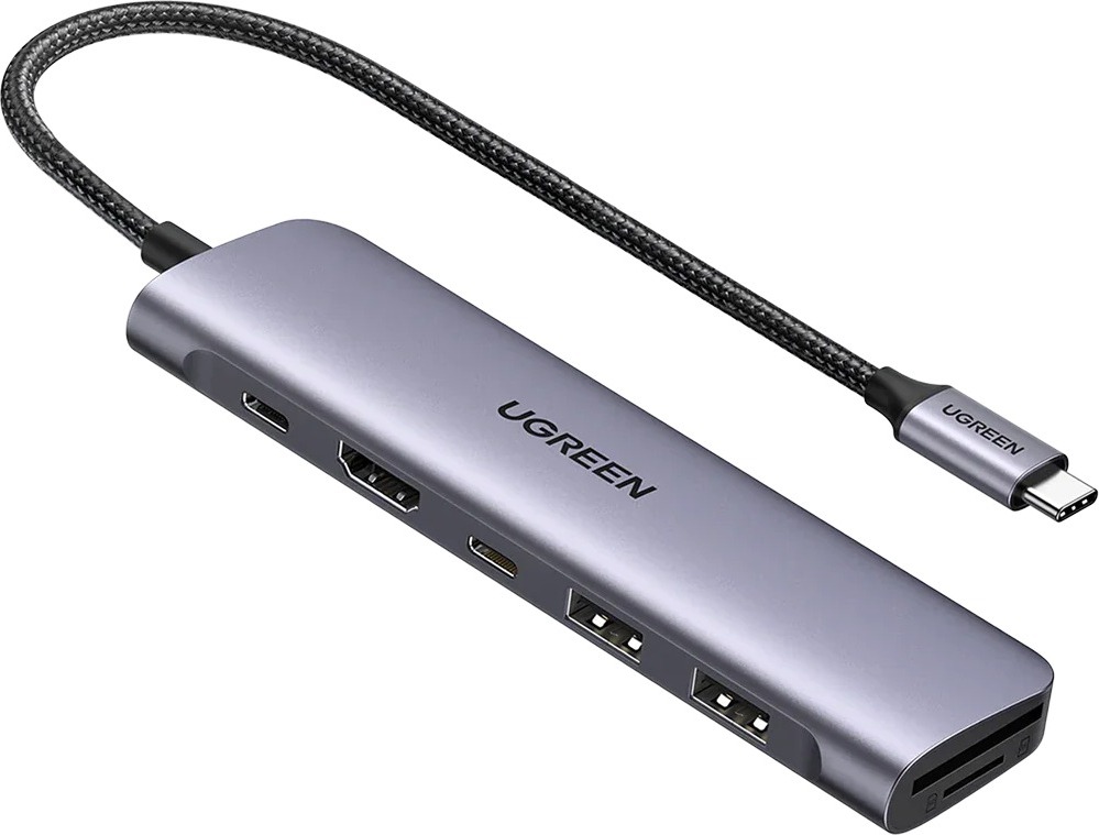 UGREEN 7-in-1 USB-C to HDMI/2× USB 3.0/RJ45/SD/TF/PD100W