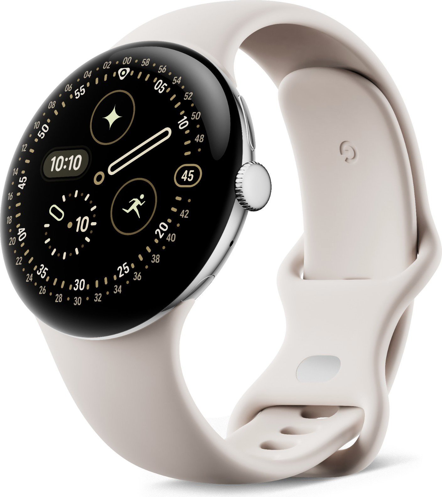 Google Pixel Watch 4 45 mm Porcelain/Silver