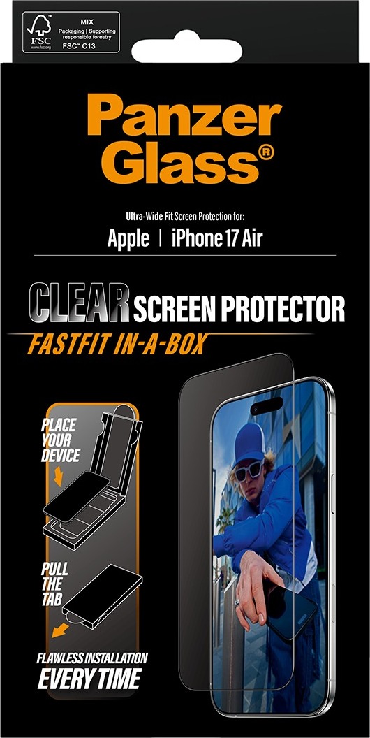 PanzerGlass Apple iPhone Air s bezprašným aplikačným boxom