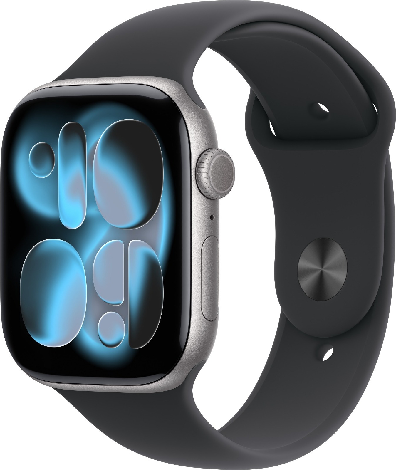 Apple Watch Series 11 Cellular 46 mm Kozmický sivý hliník s čiernym športovým remienkom – S/M