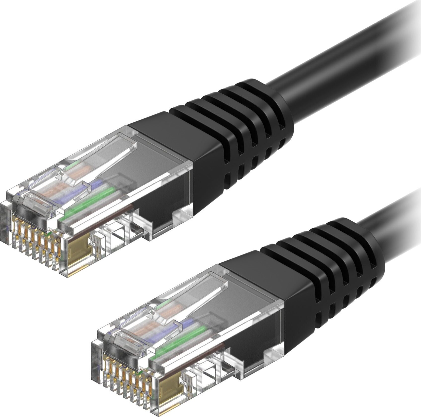 AlzaPower Patch CAT6 UTP 1 m čierny