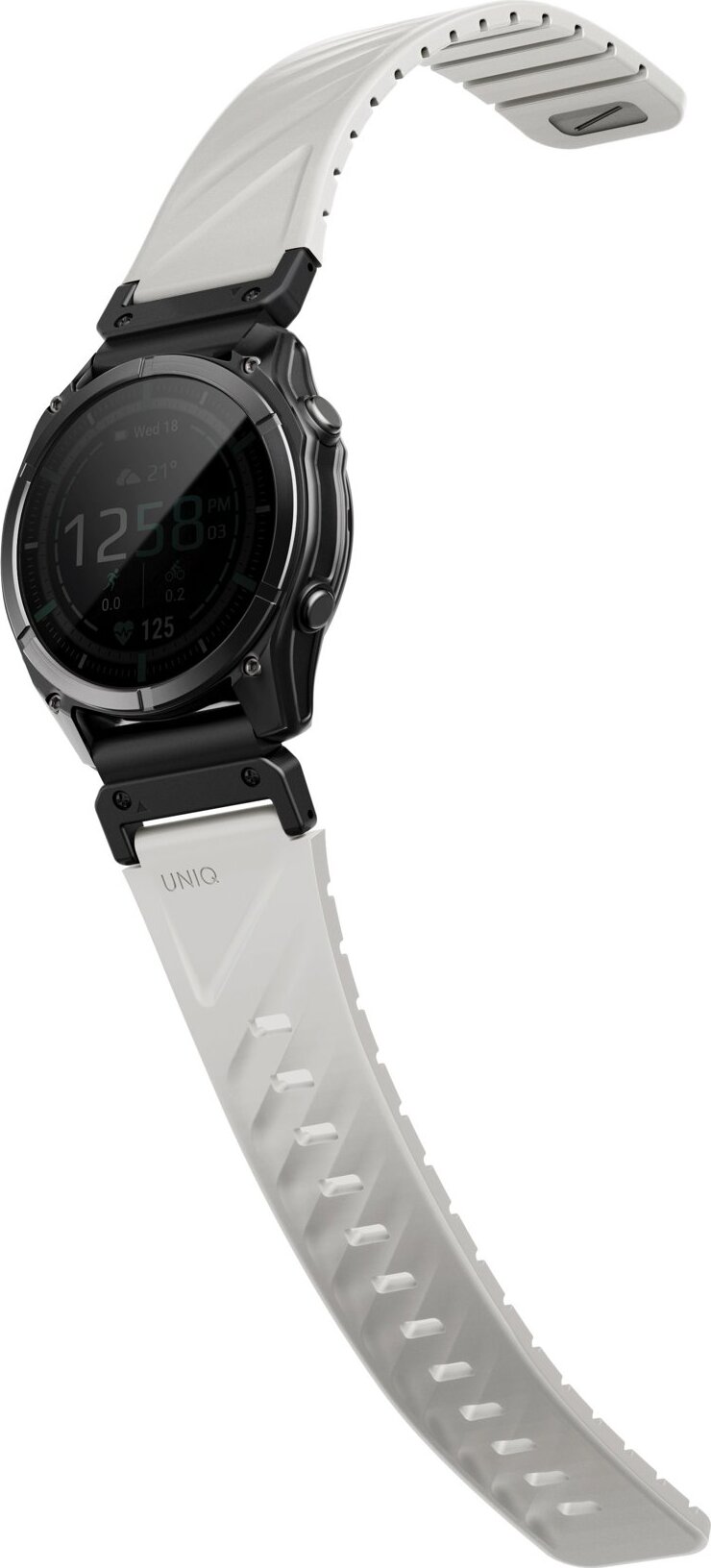 UNIQ Fluo pre Garmin SmartWatch 22 mm, Mist grey