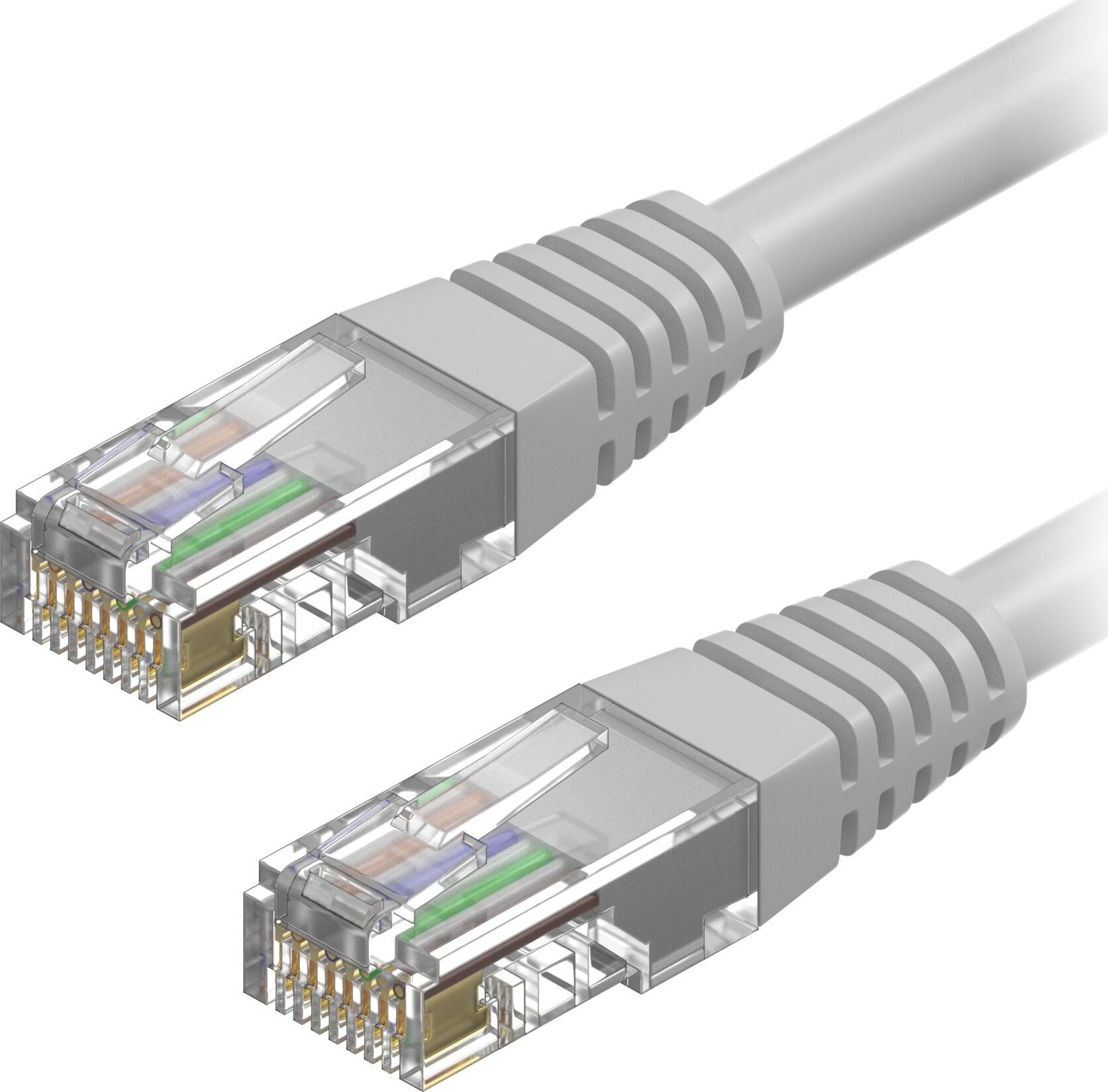 AlzaPower Patch CAT6 UTP 1 m sivý