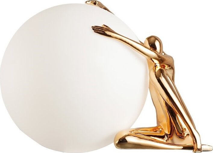 IMMAX SILUETTE Moon Lady – 53 cm, socha, dekoračná lampa rose gold, sklolaminát, 1× E27
