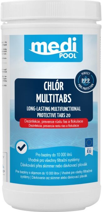 CF GROUP mediPOOL multifunkčné pomaly rozpustné tablety (bez medi) 20 g 1,0 kg