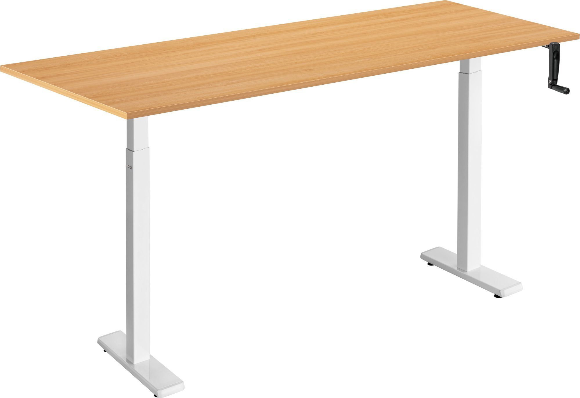 AlzaErgo Table ET3 Essential biely + doska 160 × 80 cm lamino dub