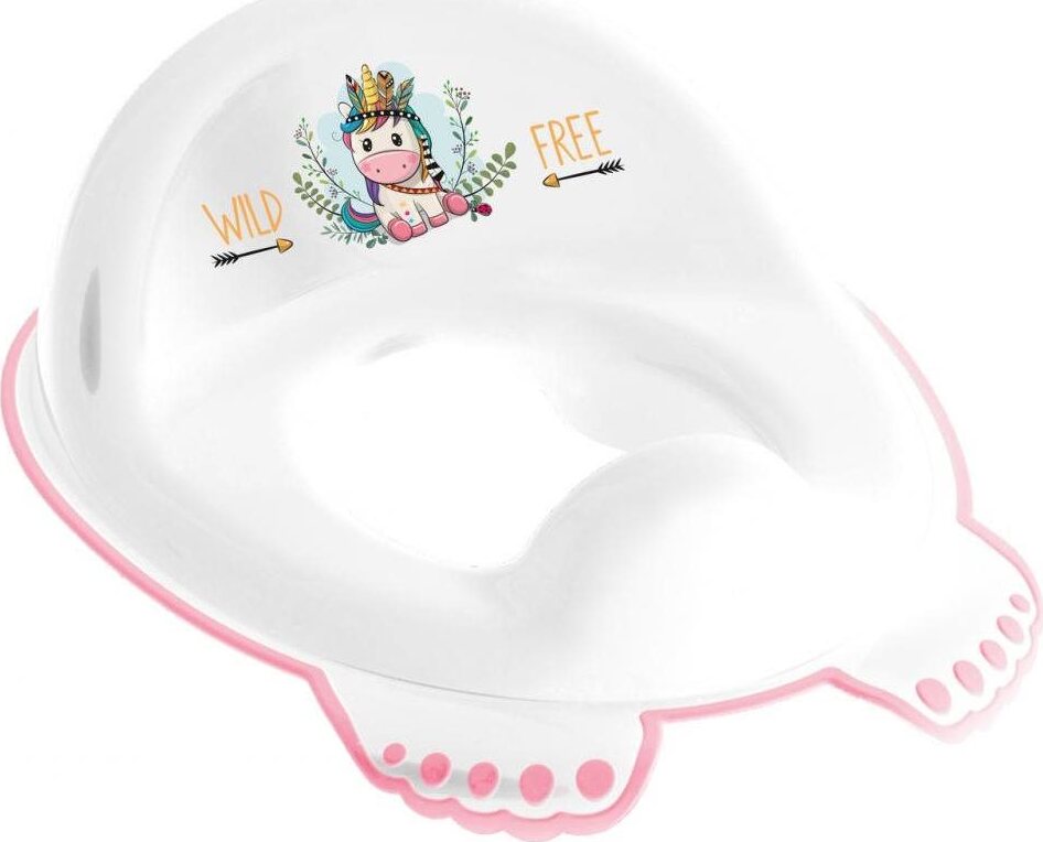 TEGA BABY adaptér na WC jednorožec, biela/ružová
