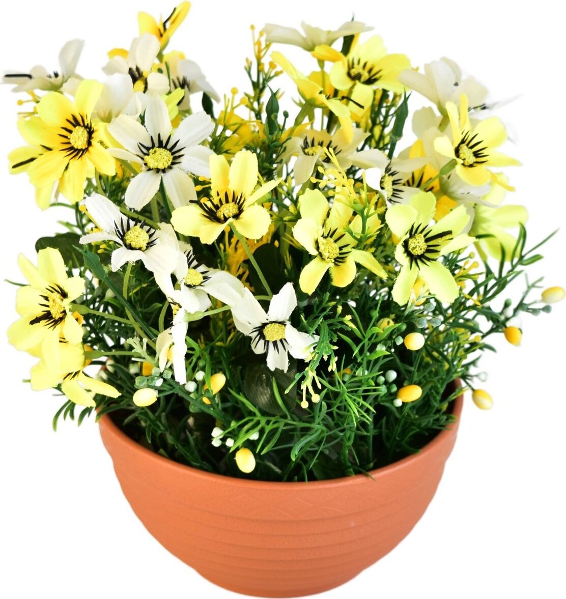 BerryHome Kvetinová miska žltá, priemer 23/21 cm