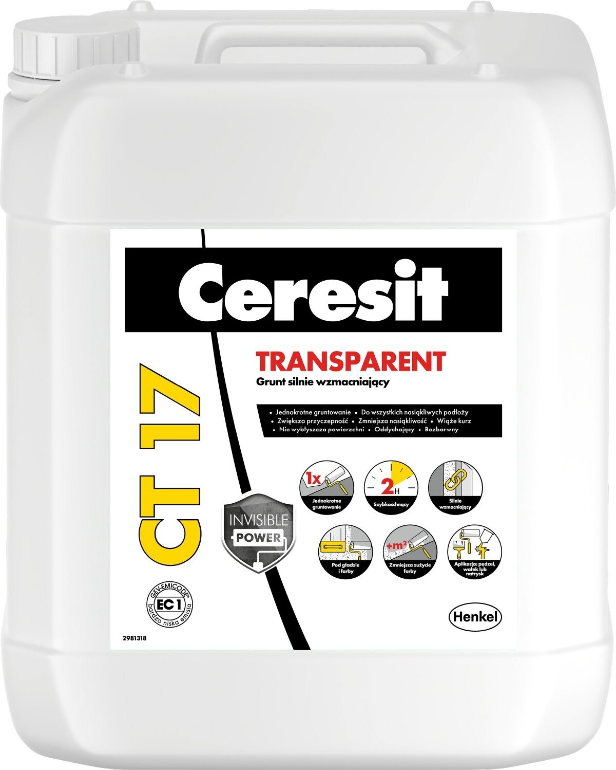 Ceresit Transparentný penetračný náter CT 17 Transparent, 5 l
