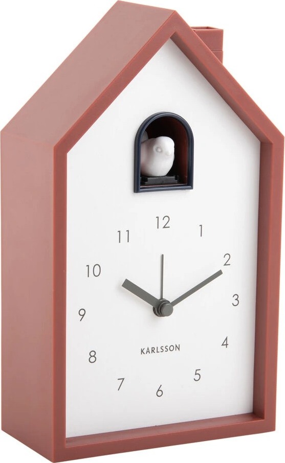 Karlsson Kukučkové hodiny Cuckoo, 12 × 20 × 6 cm, červená farba