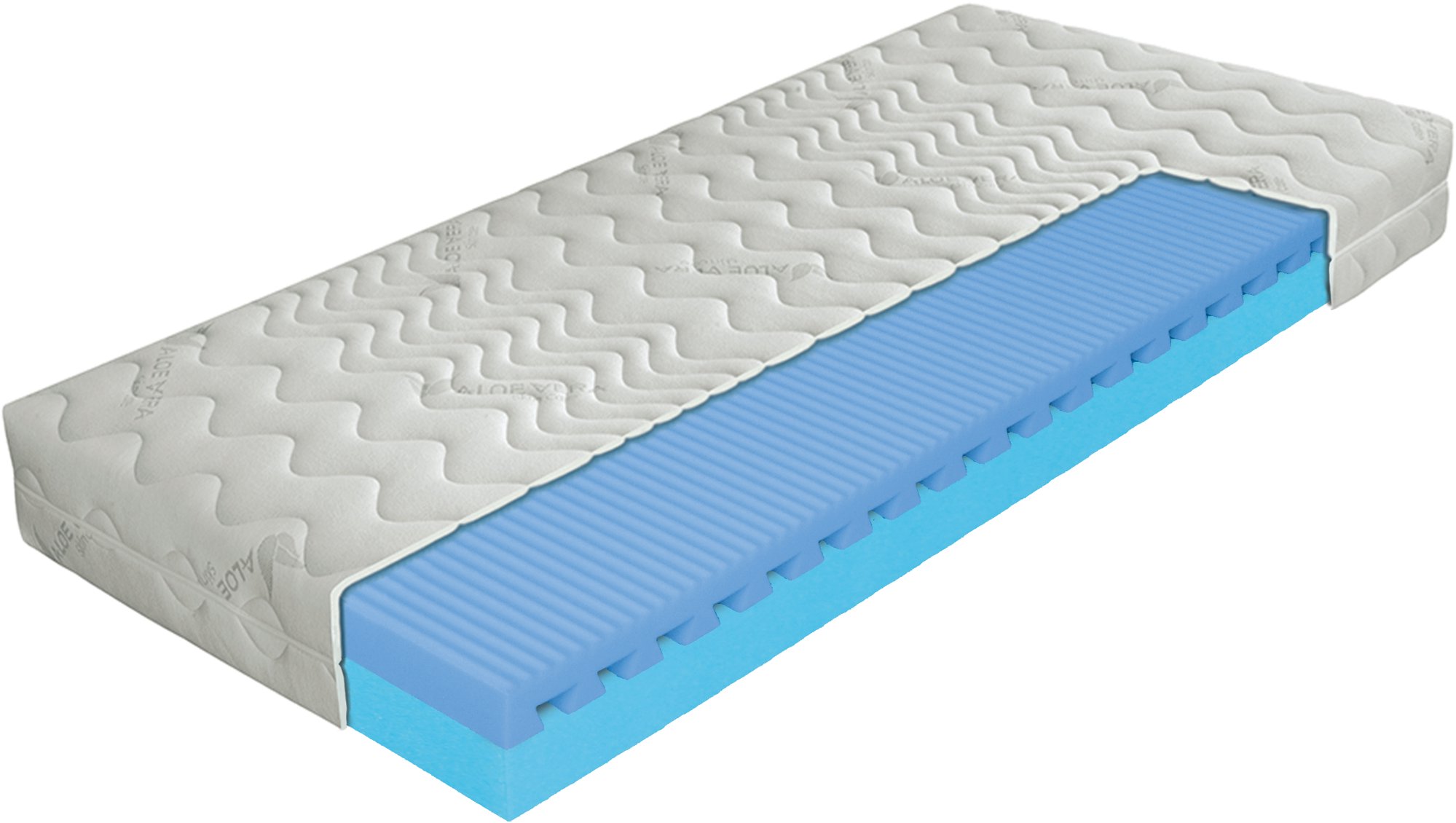 Pala Airy Foam AloeVera, zónovaný vzdušný matrac 80 × 200 cm