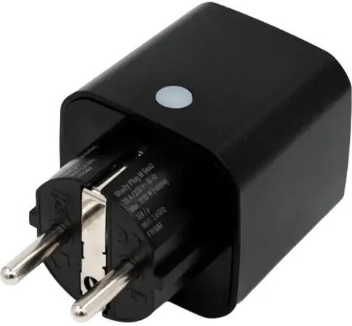 Shelly Plug M Gen3, zásuvka s meraním spotreby, WiFi, Matter, čierna