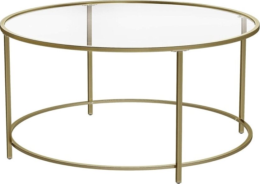 Odkladací stolík Einat, 84 cm, zlatá