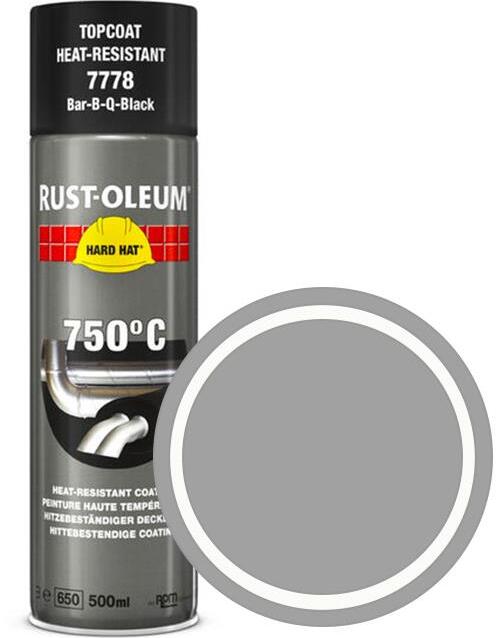 Rust-Oleum Tepelne odolná farba v spreji Heat Resistant Aerosól 750 °C/500 ml svetlo sivá