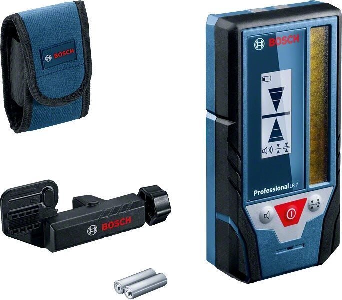 BOSCH Professional Prijímač laserového lúča LR 7, držiak na tyč 0.601.069.J00 (2× AAA)