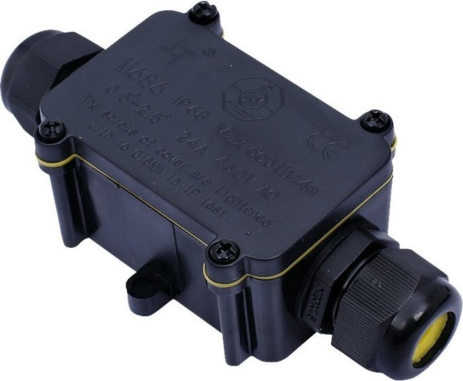 Solight Vodoodolná prepojovacia krabička IP68, 5 – 9/9 – 12 mm, max. 2,5 mm2