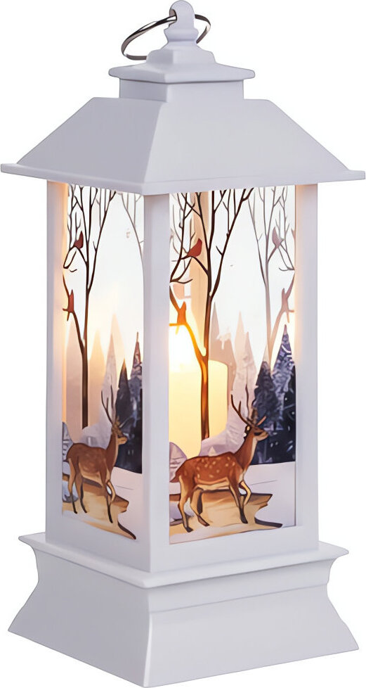 Ruhhy 26753 LED Vianočný lampáš 12,5 cm, biely
