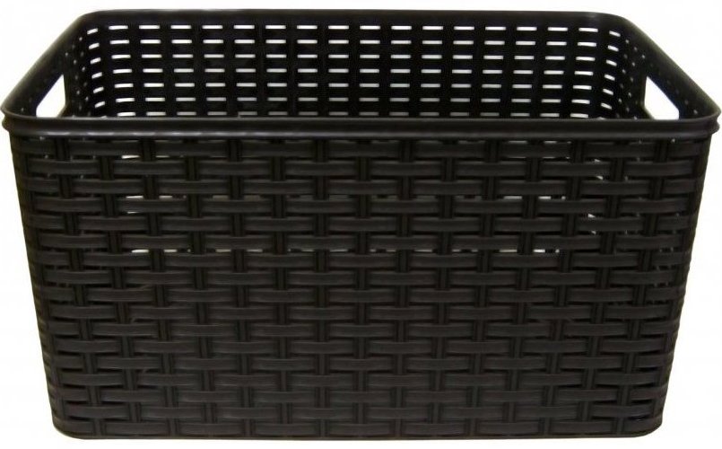Mega Plast Univerzálny kôš, polyratan, 19 × 29 × 39 cm, wenge
