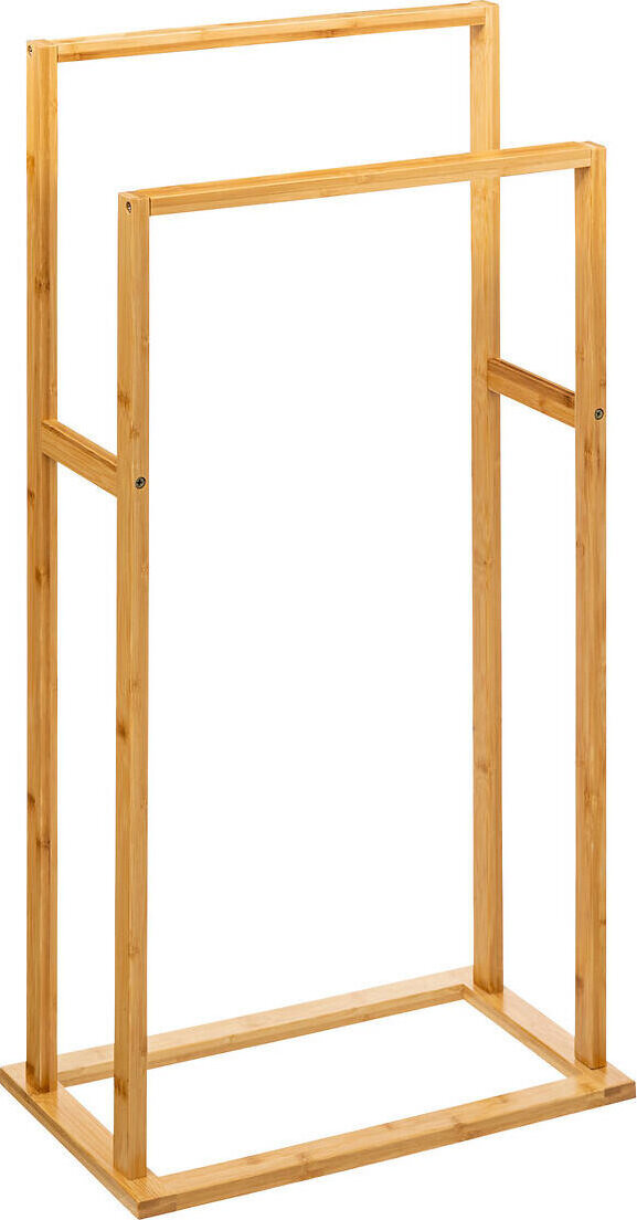 5five Simply Smart Bambusový stojan na uteráky do kúpeľne, dvojitý, 42 × 24,2 × 81,5 cm