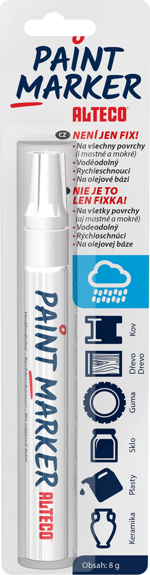 ALTECO Paint Marker biely popisovač