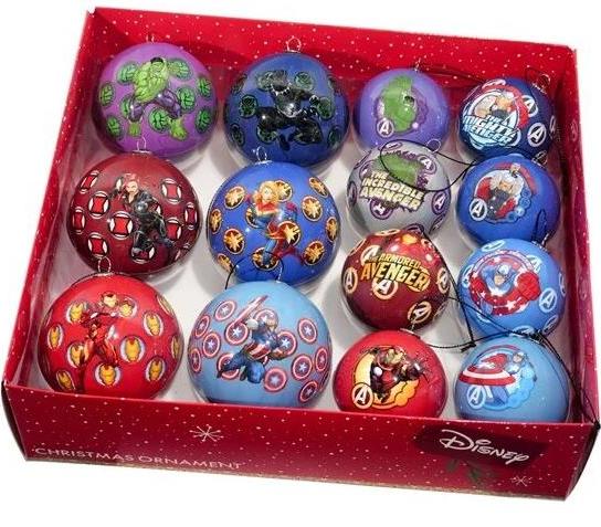 Marvel vianočné ozdoby Avengers 12 ks