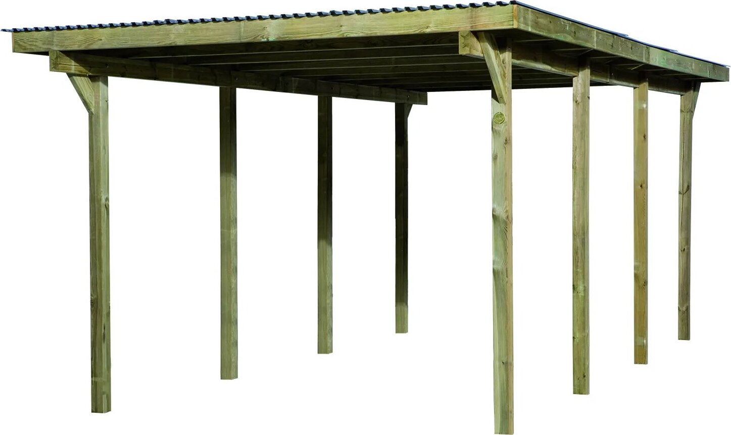 Weka Drevený prístrešok na auto 606 (3 × 6 m)