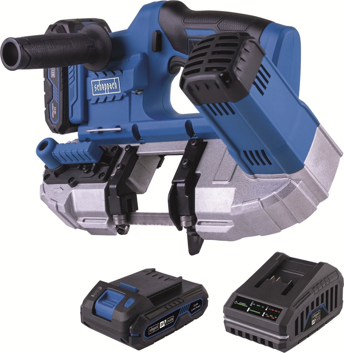 SCHEPPACH Pásová píla na kov AKU 20V IXES C-MBS635-X-SET S (1× 2 Ah)