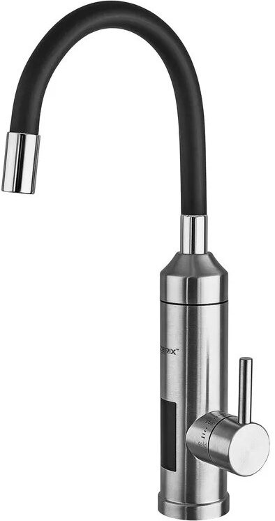 MIXXUS Batéria s elektrickým ohrevom vody a flexi výtokom ELW35-EF-BLACK, čierna
