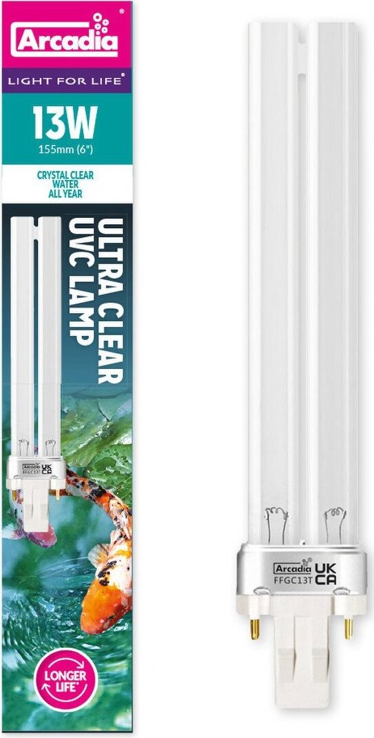 Arcadia Compact Ultra Clear UVC 13 W, GX23, 177 mm
