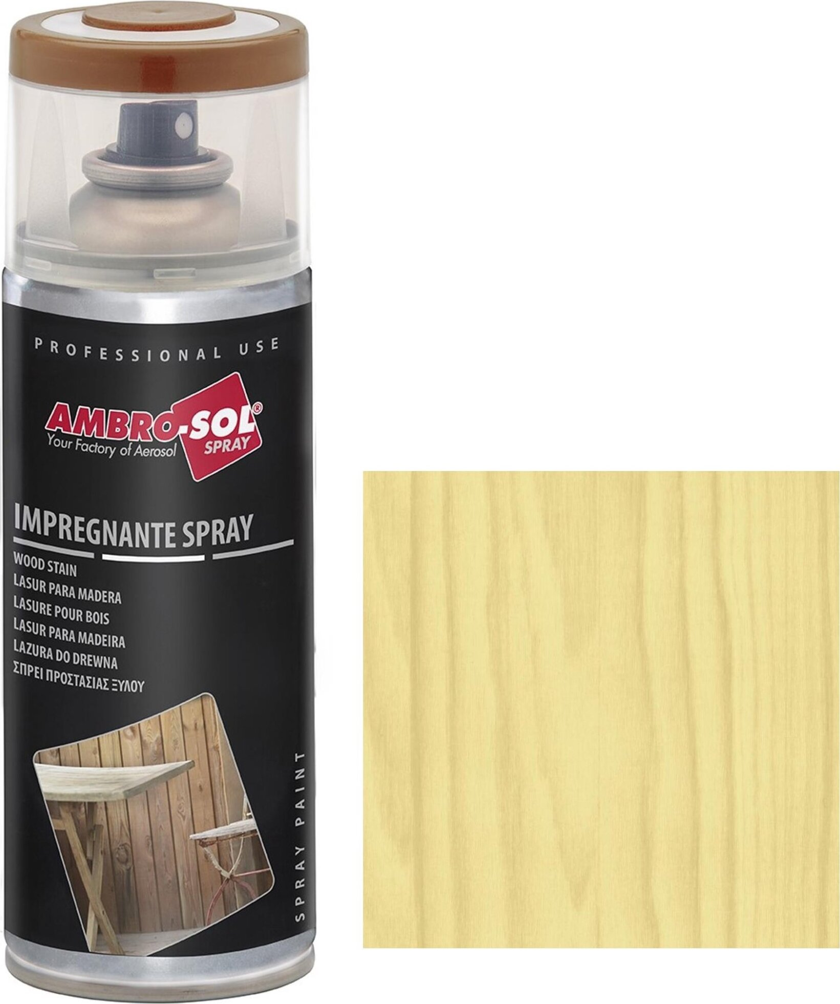 Wilckens Lazúra na drevo v spreji Wood Stain, 400 ml, AS. V407TR