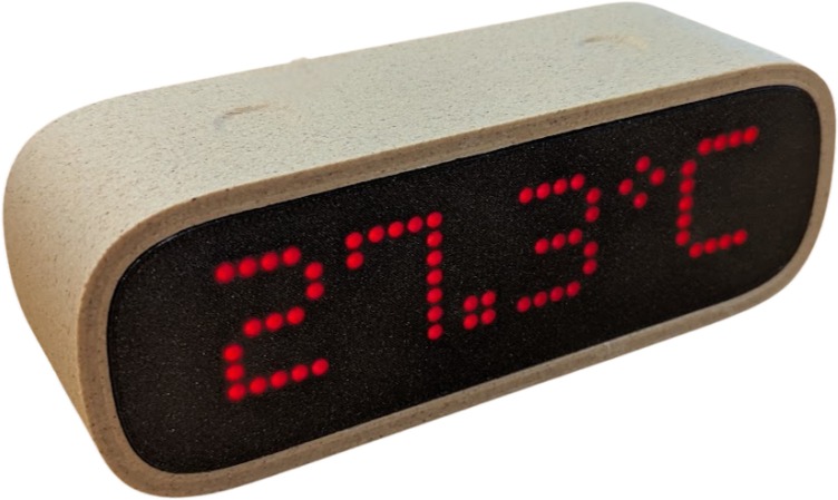 inkVision Atmos Smart Clock, svetlý dub