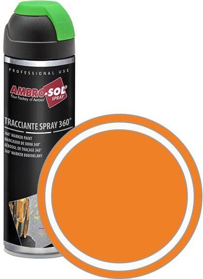 AMBRO-SOL Značkovacia farba v spreji 360° MARKER PAINT 500 ml, oranžová