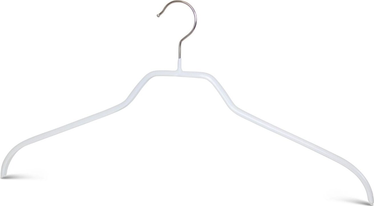 MAWA Kovové protišmykové ergonomické ramienko Silhouette biele, 10 ks