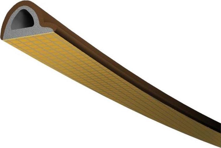 Trelleborg tesnenie TLT do okien a dverí, profil P 6 H, 9 × 5,5 mm, hnedé, 2 × 3 m