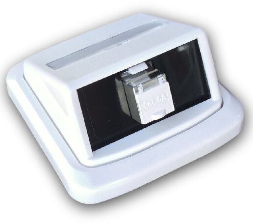 Datacom ABB Tango Dátová zásuvka STP CAT6A 1× RJ45 Skey biela