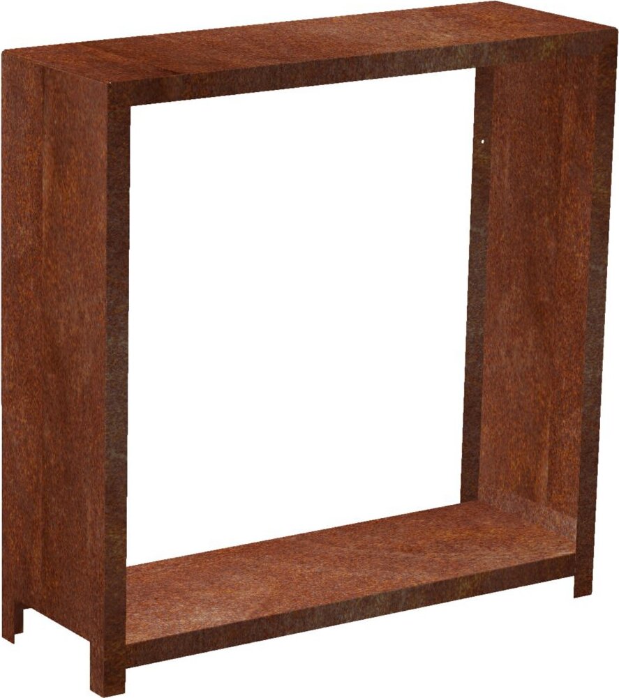 Corgarden Stora Záhradná dreváreň 120 × 120 × 40 cm, corten