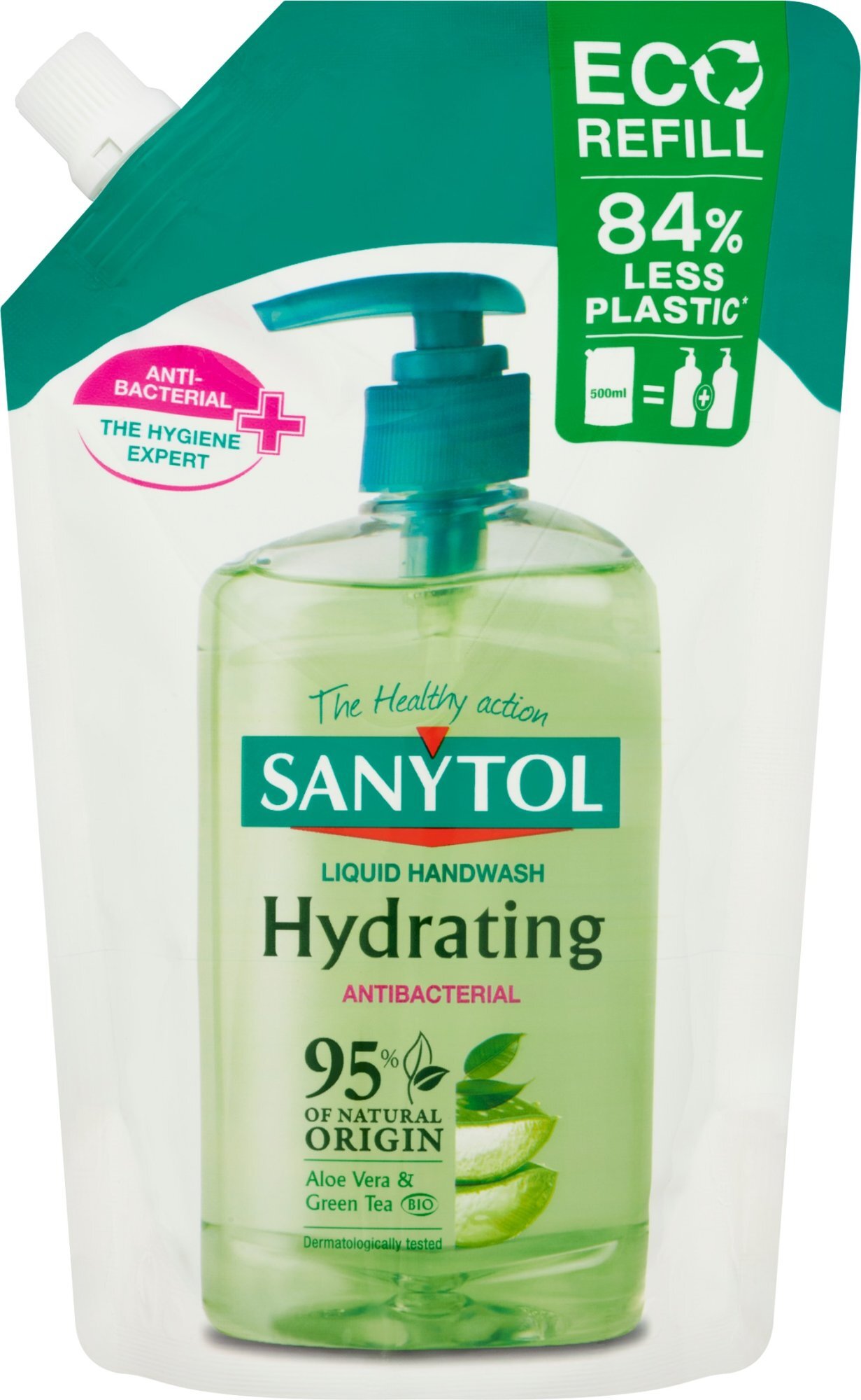 SANYTOL Dezinfekčné mydlo hydratujúce, náhradná náplň 500 ml