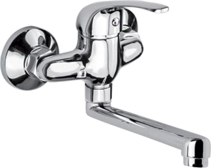 Mereo Drezová nástenná batéria, Lila, 100 mm, s ramienkom plochým rovným 210 mm, chróm