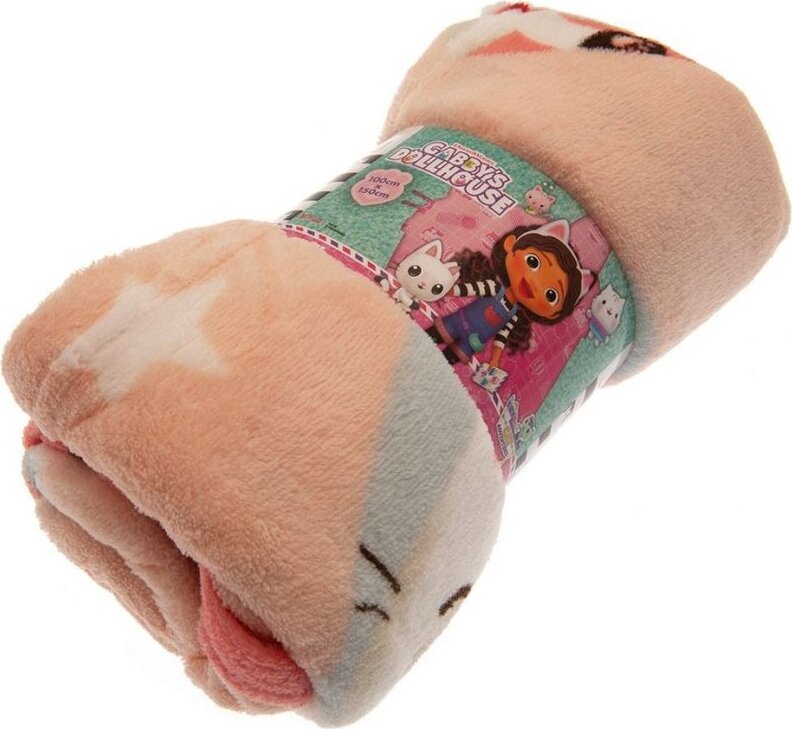 Curepink Gabby's Dollhouse: Gabby And Pandy Paws – fleecová deka
